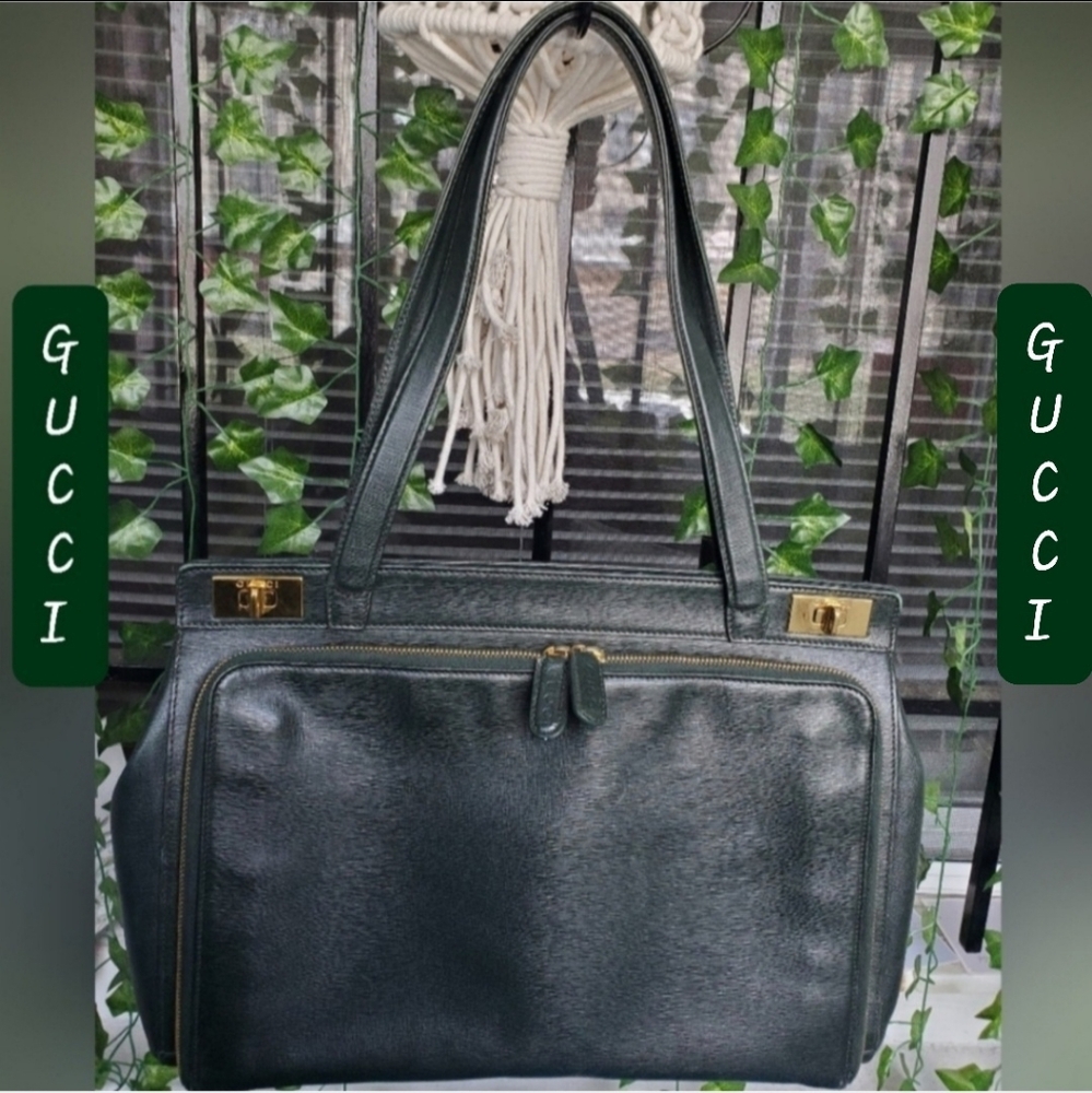 Gucci Structured Green Leather Bag - Picture 17 of 17